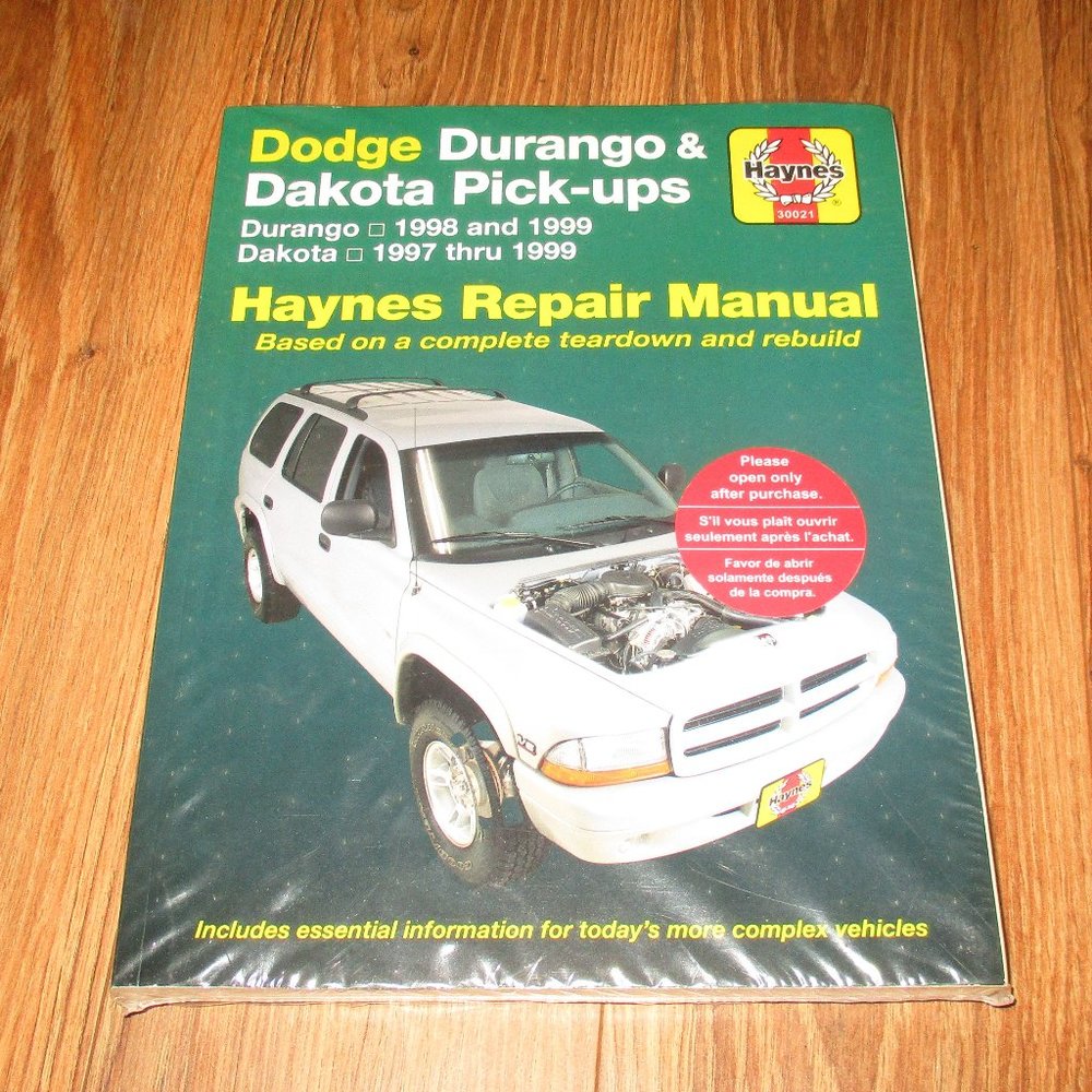 Haynes 30021 Repair Manual Dodge Durango 1998-1999 & Dakota 1997-1999 NEW